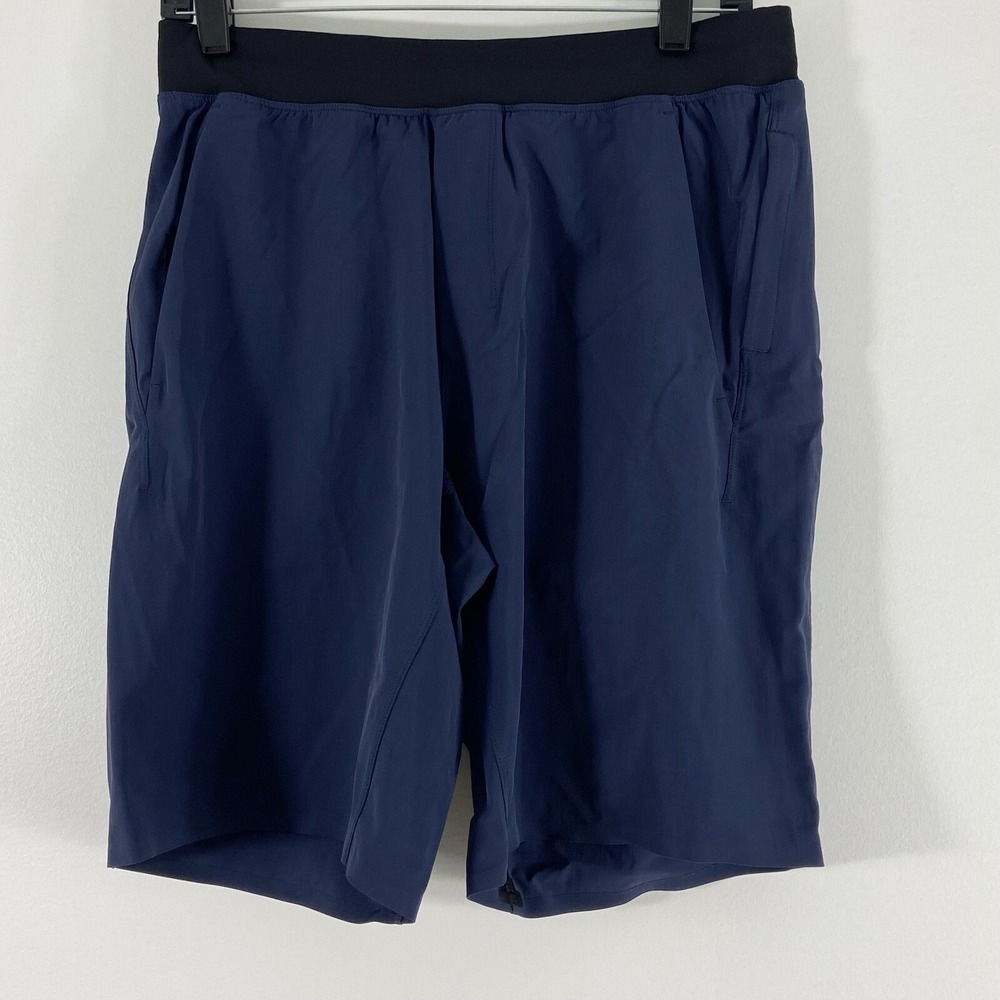 Lululemon Shorts Men's Medium‎ Blue Gym Workout Pace Breaker Logo 7" Inseam
